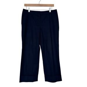 Jil Sander Black Cuffed Cropped Dress Pants Sz 40